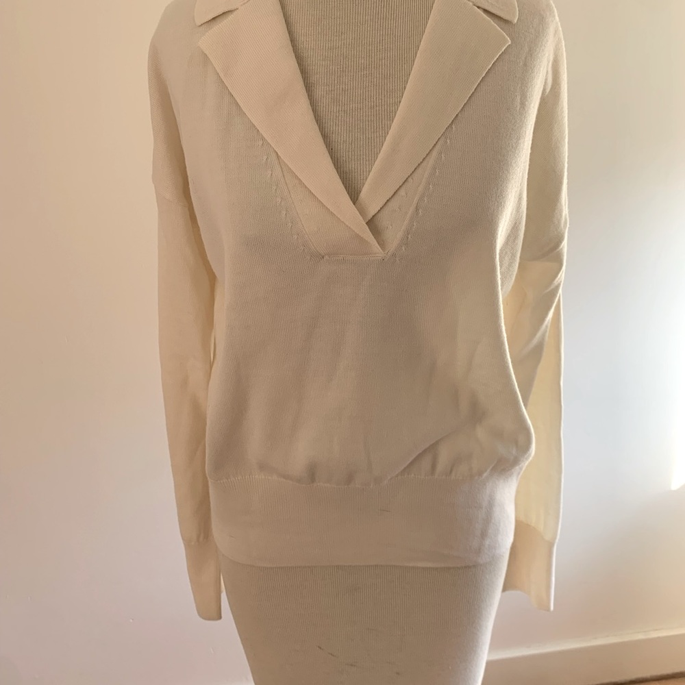 Banana Republic silk sweater, cream